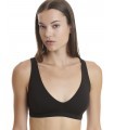 Women Bamboo Triangle Bra Black