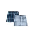 Men Boxer Short Popline Tirquoize-Ciel 2 Pc