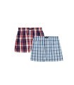 Men Boxer Short Popline Marin-Ciel 2 Pc