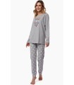 Women Pijamas With Love Grey