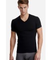 Men T-Shirt V-Neck Bamboo Black