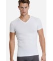 Men T-Shirt V-Neck Bamboo White