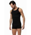 Men No-Sleeve Shirt Sporties Bamboo Black