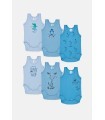 Baby Bodysuits No Sleeve Giraffe 6 Pc