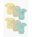 Baby Bodysuits T-Shirt Animals 6 Pc